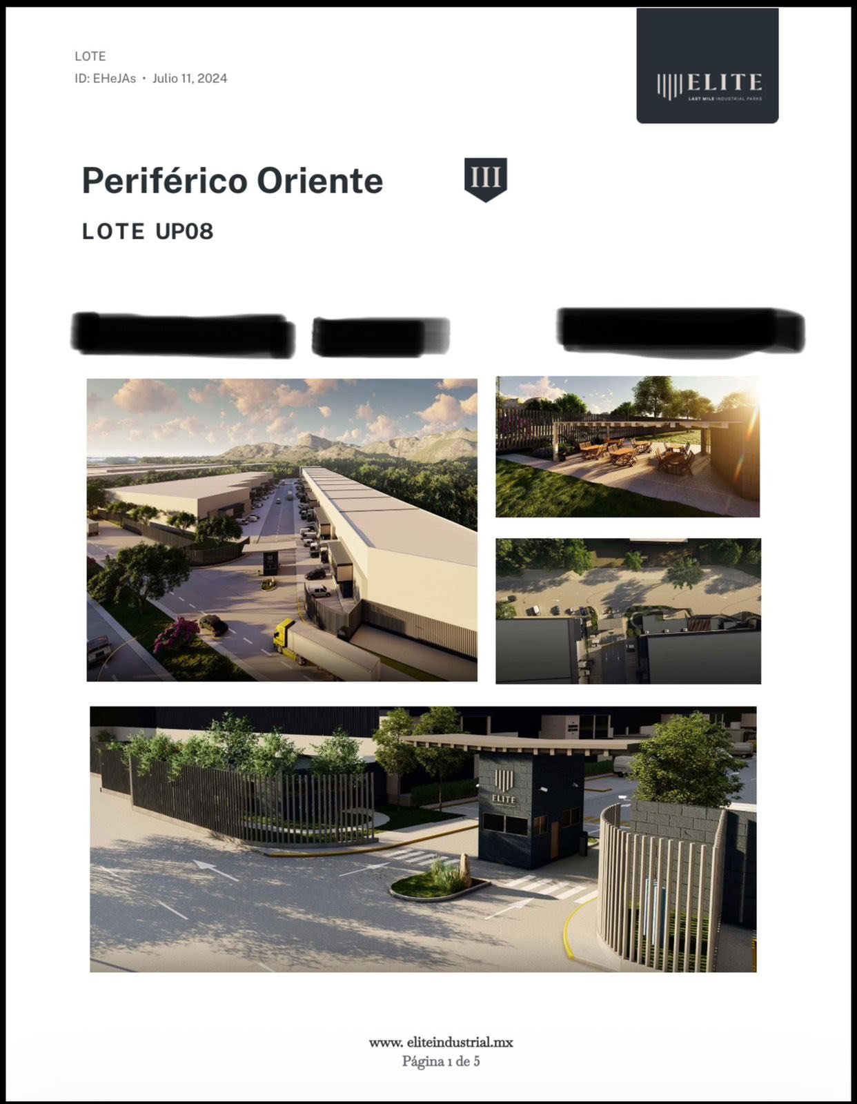 Terreno en venta dentro de parque industrial